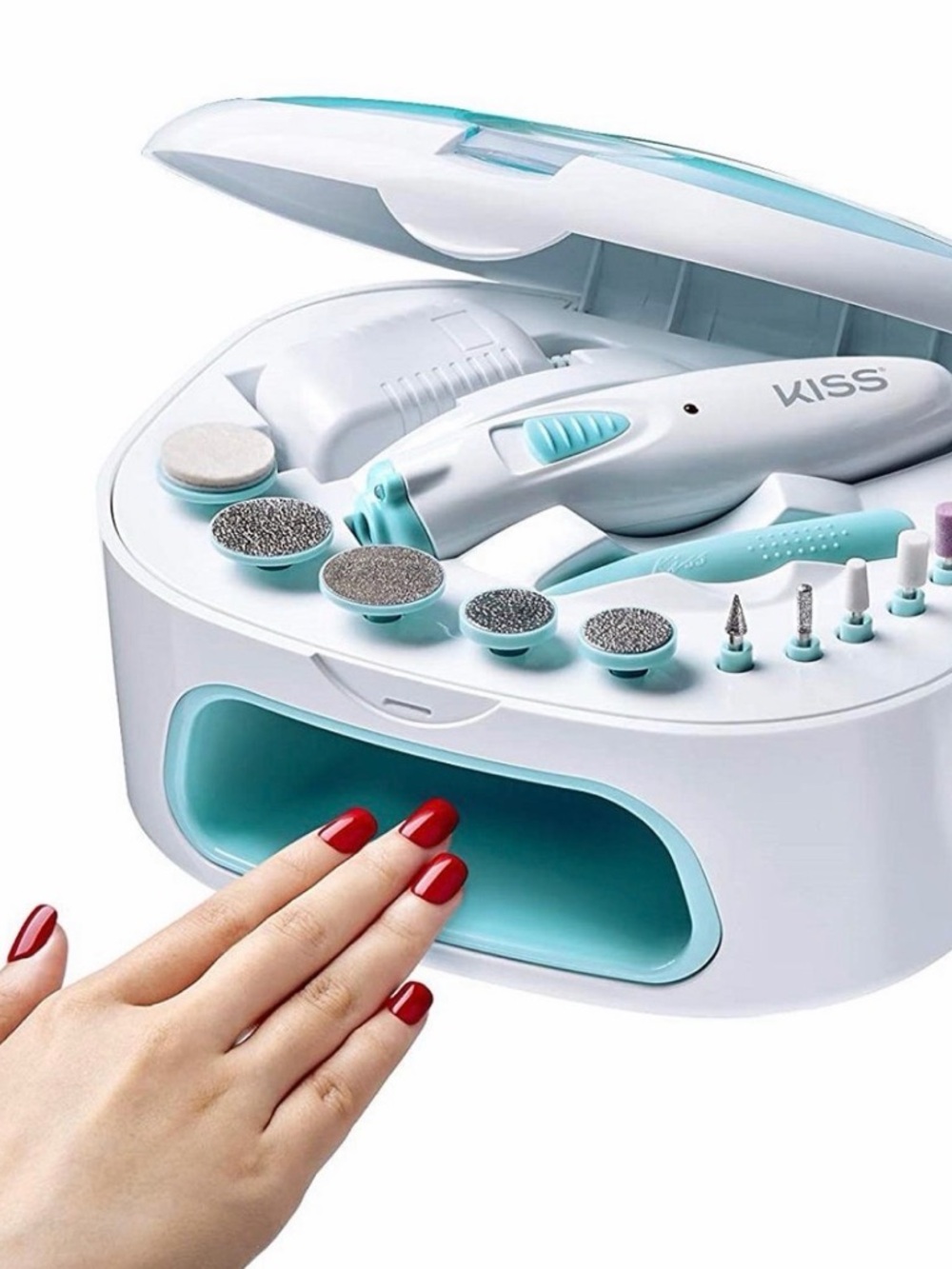Kiss Nail Care Bit Set in Mint Blue and Pink - Picture 2 of 3